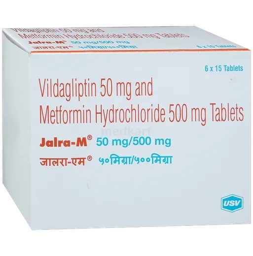jalra m 50/500mg tablet 15's